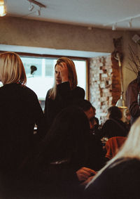 Women standing in restaurant