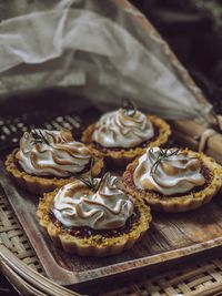 Close-up of dessert on table