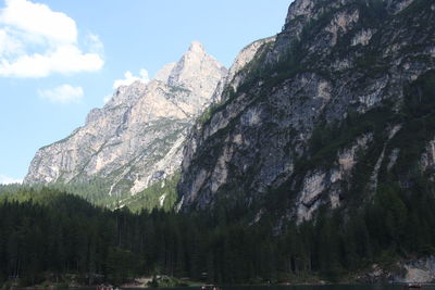 Scenic view of rocky mountains against sky