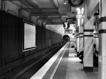 Train at railroad station platform