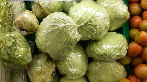 Full frame shot of vegetables at market stall