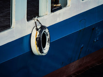 High angle view of ship