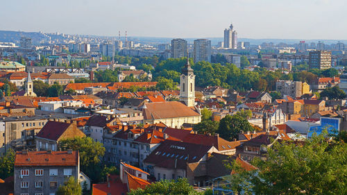 Zemun city with belgrade in the background