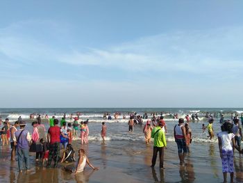 Group of people on beach