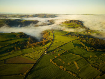 Aerial view of landscape