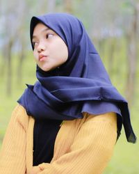 Portrait of boy looking away