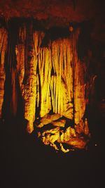 View of cave at sunset