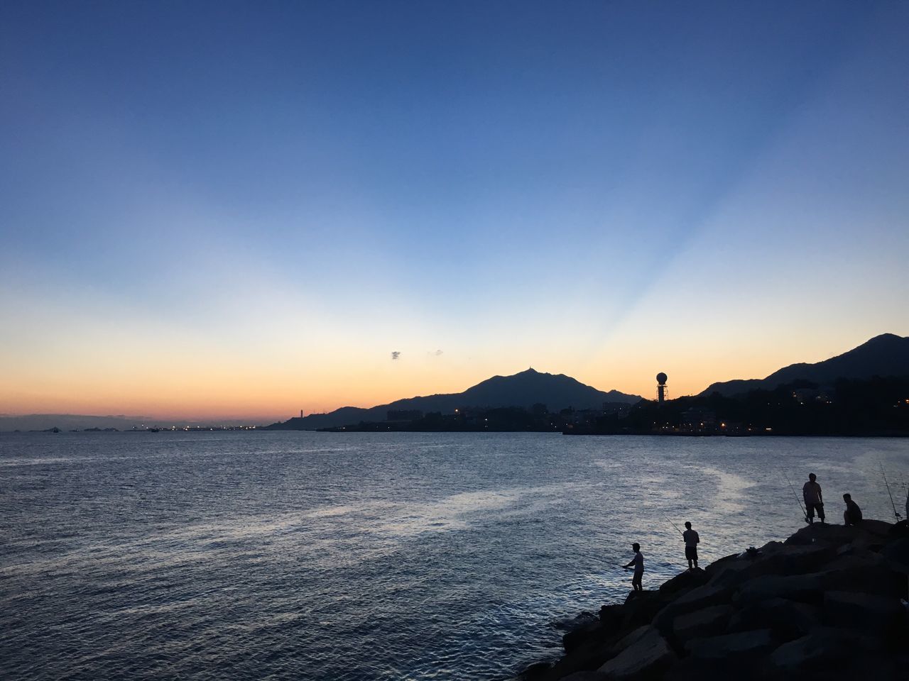 VIEW OF SEA AT SUNSET