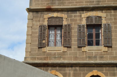 Low angle view of building against sky