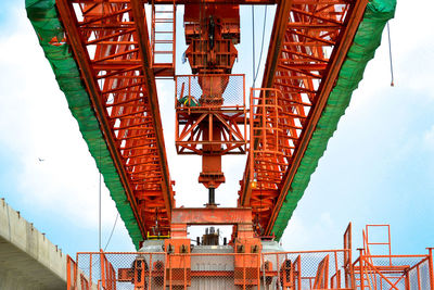 Low angle view of bridge against sky