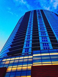 Low angle view of modern building against sky