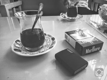 Close-up of drink on table