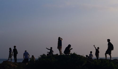 People in amusement park