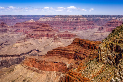 Aerial view of dramatic landscape