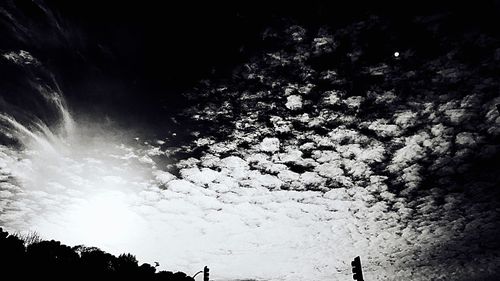 Low angle view of sky at night