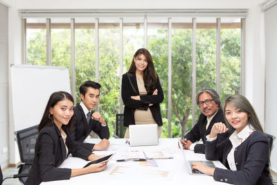 Business people sitting in boardroom