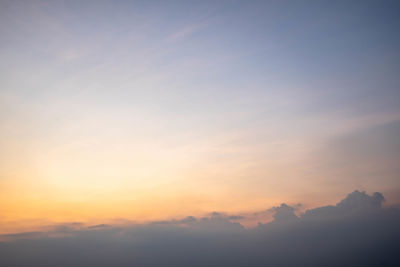 Low angle view of sky during sunset