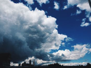 Low angle view of cloudy sky