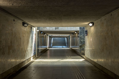 Empty corridor of building