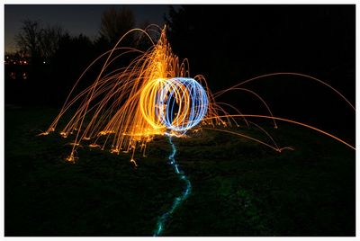 Light trails at night