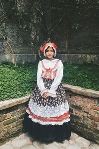 Portrait of a girl with traditional dress
