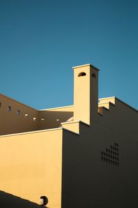 Low angle view of building against clear sky