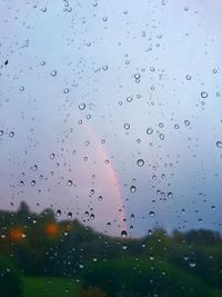 Full frame shot of wet glass window