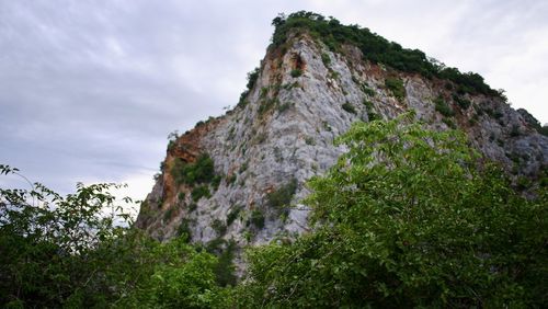 Low angle view of mountain against sky