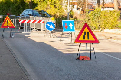 Road sign at roadside