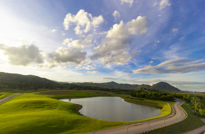 Scenic view of landscape against sky