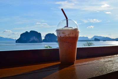 Close-up of drink on table