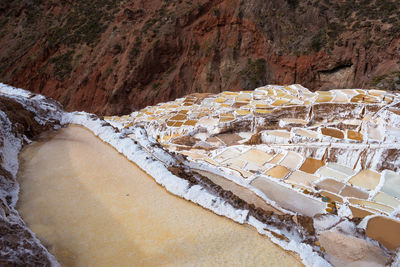 Aerial view of rock formations