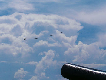 Low angle view of cloudy sky