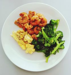 High angle view of meal served in plate