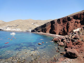 Red beach at santorini island