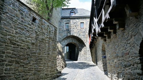 Narrow alley amidst buildings