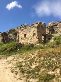 Old ruins against blue sky