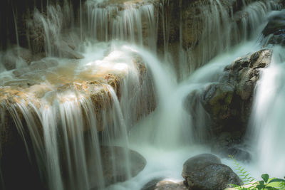 Scenic view of waterfall