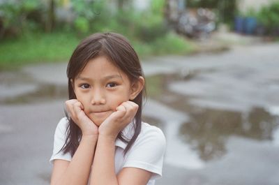 Portrait of cute girl