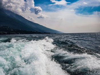 Scenic view of sea against sky