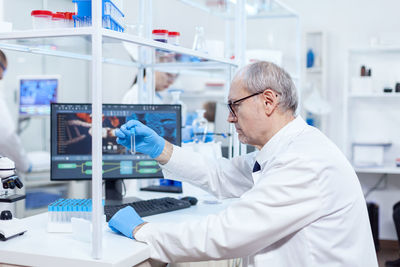 Male scientist working in laboratory