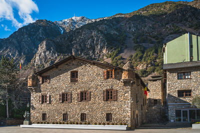 Old, 15th century stone government building, casa de la vall, andorra