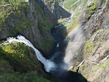 Scenic view of waterfall