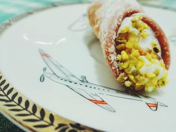 Close-up of bread on plate