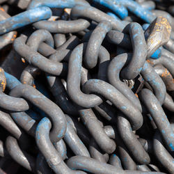 Full frame shot of rusty chain