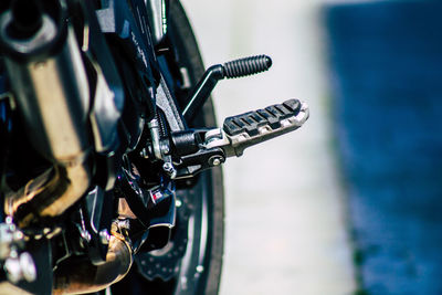 Close-up of bicycle wheel