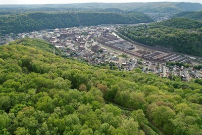 High angle view of cityscape