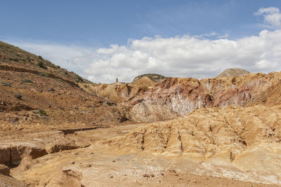 Scenic view of desert against sky