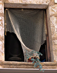 Close-up of abandoned building