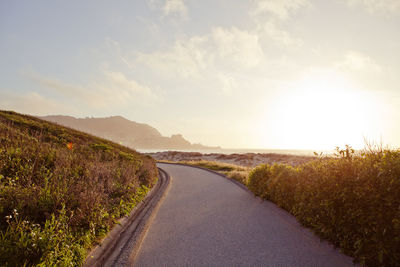 Country road along landscape